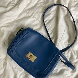 Kate Spade Blue Scalloped Cross-Body Bag